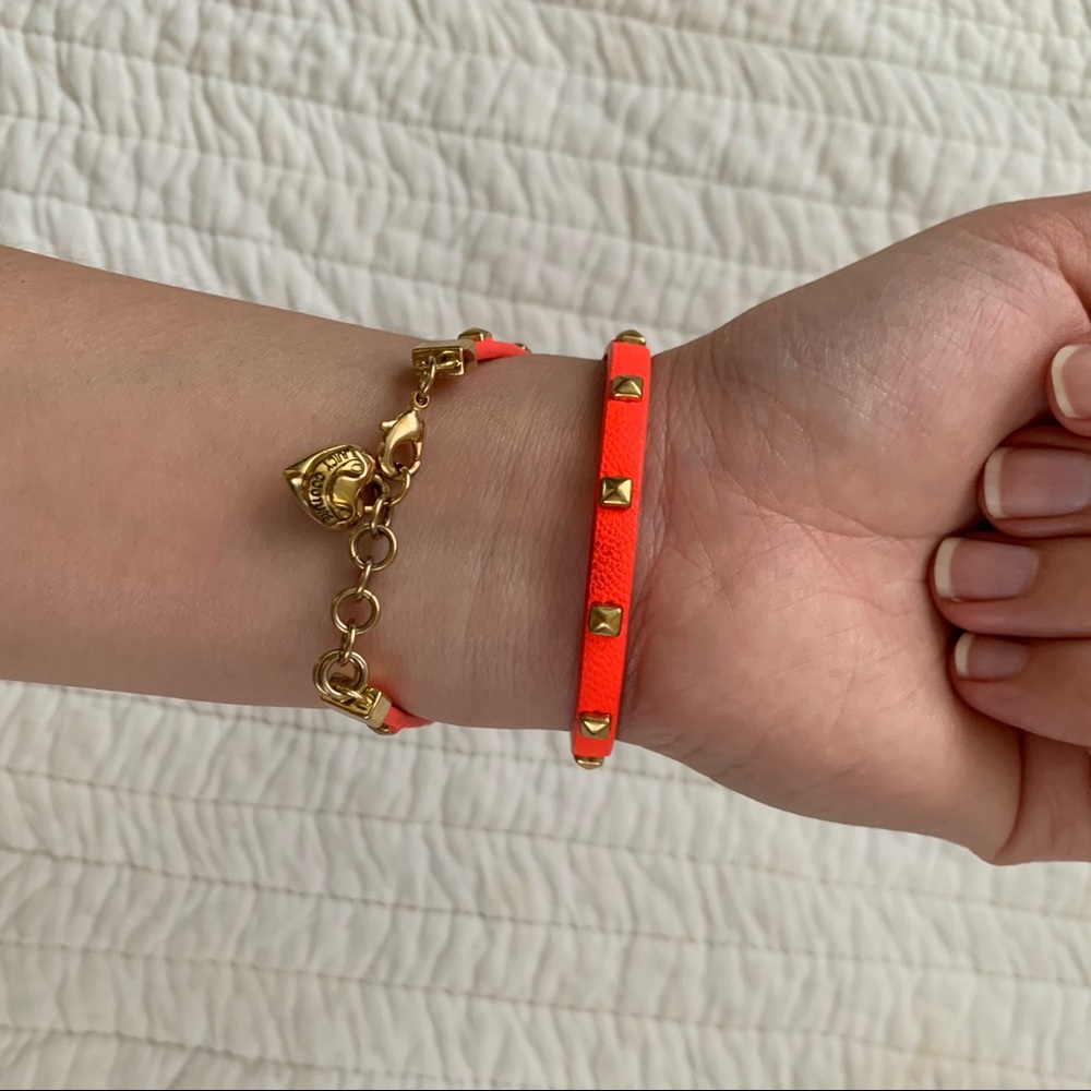 JUICY COUTURE Neon Coral Orange Festival Bracelet